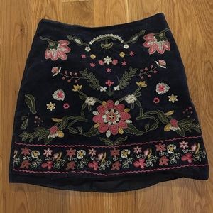 Embroidered Mini Skirt